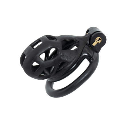 Black Resin Nano Chastity Cage at Cock Cages UK
