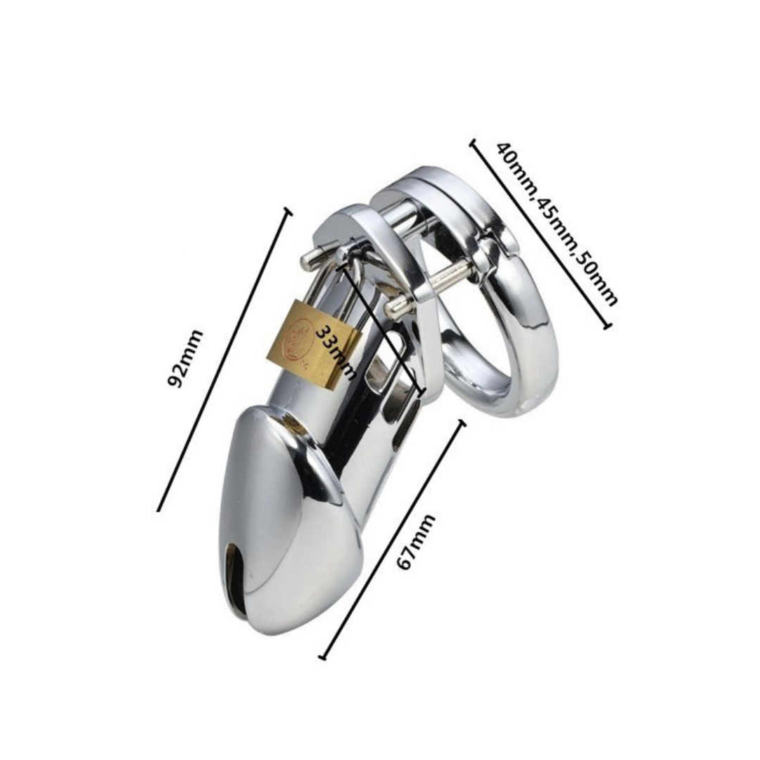 Steel Chastity Cage - Large