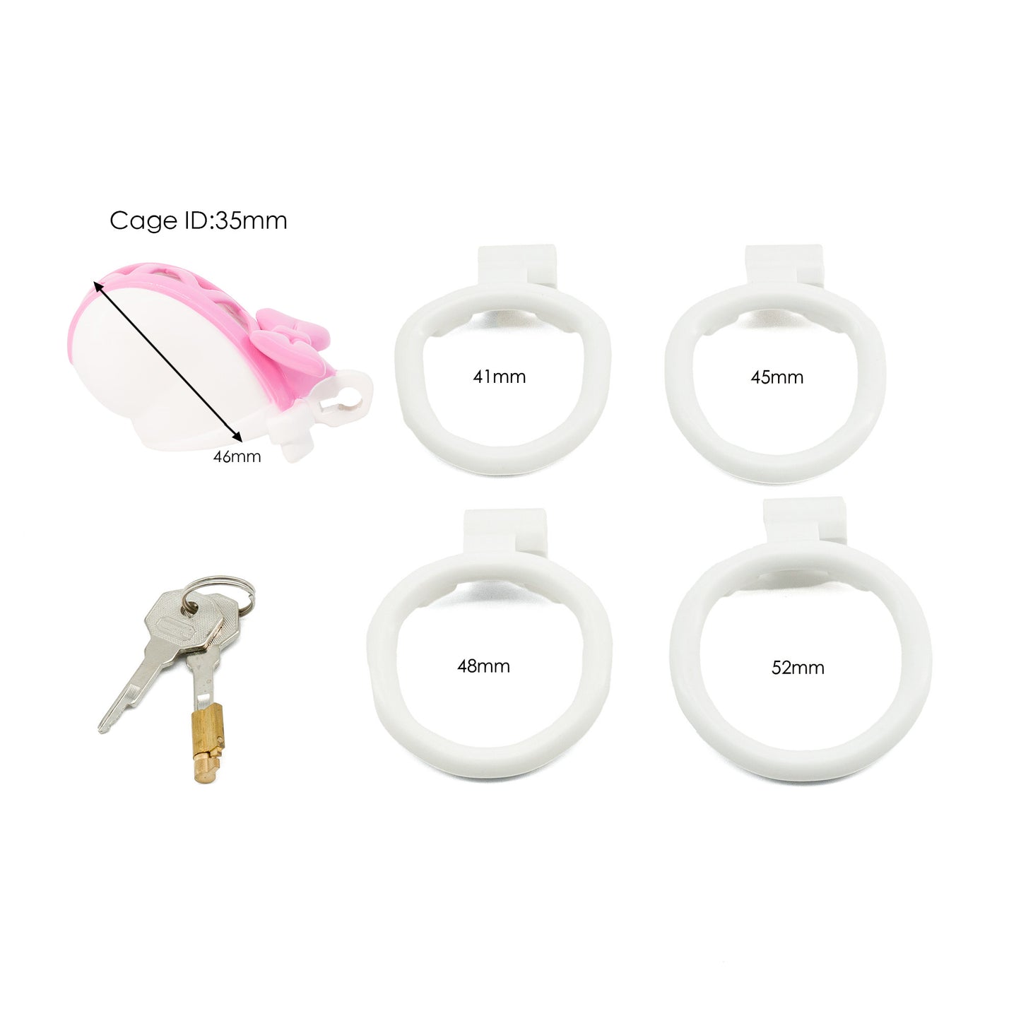 Pink Ribbon Nub Chastity Cage