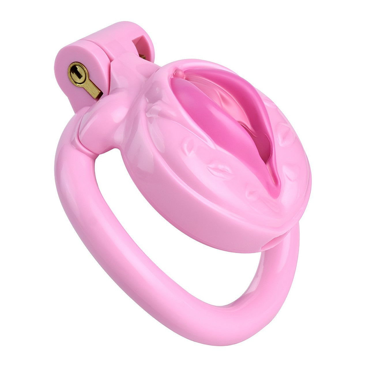 PInk Resin Pussy Chastity Cage at Cock Cages UK