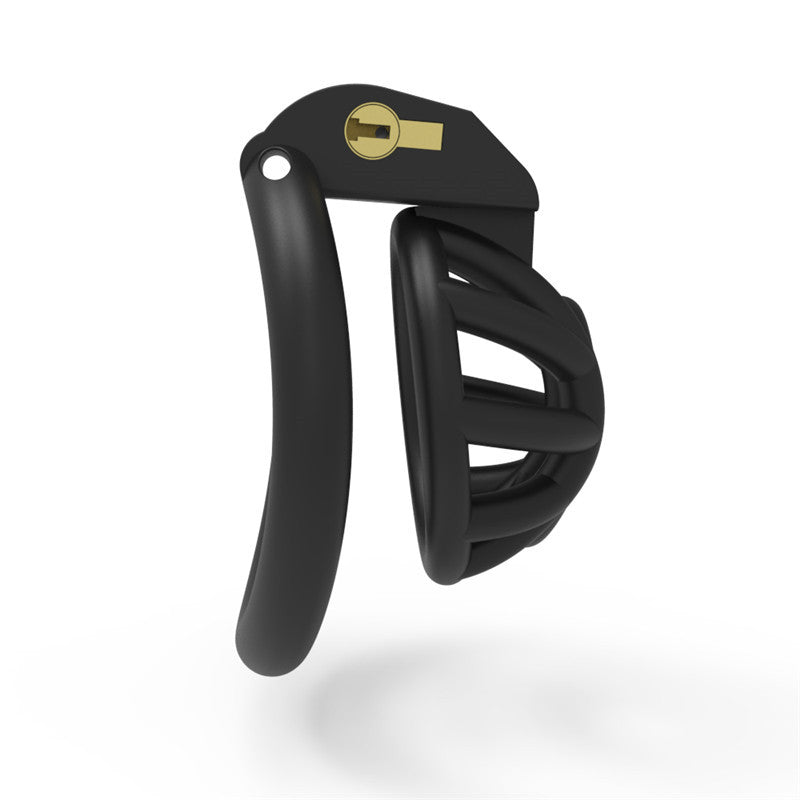 Black Resin Drain Trap Chastity Cage