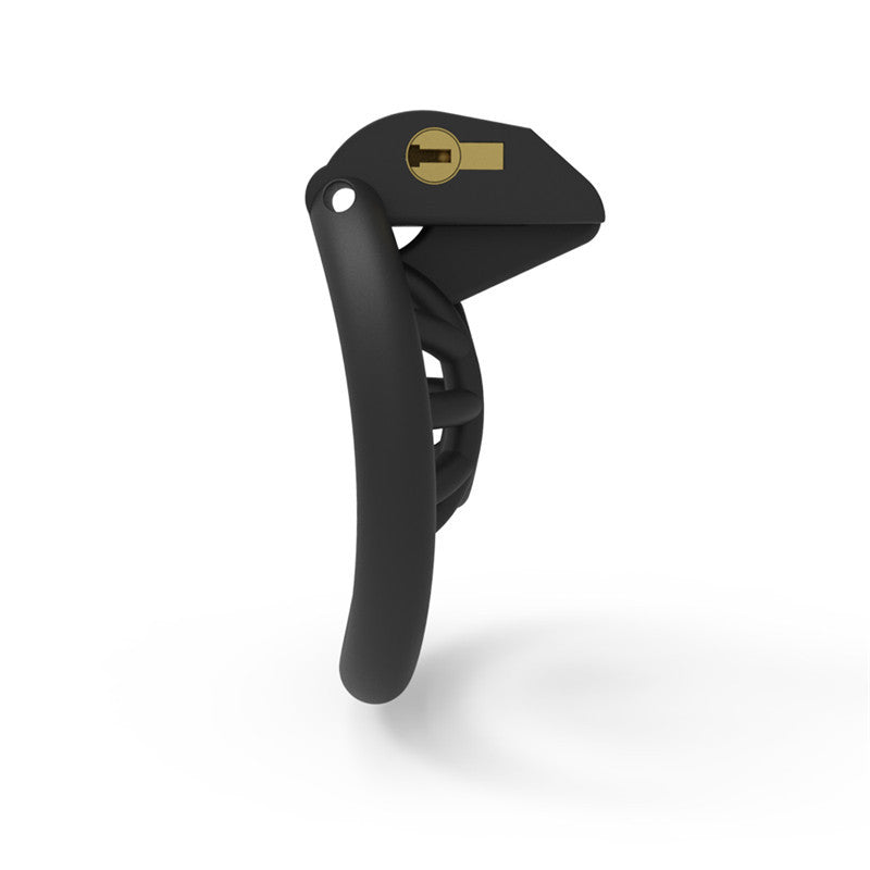 Black Resin Drain Trap Chastity Cage