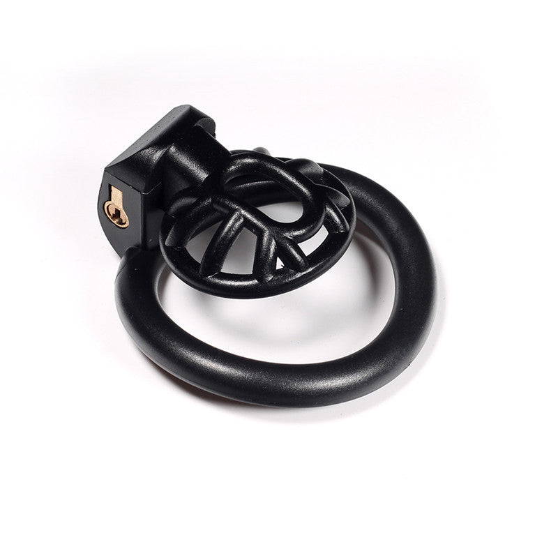 Black Resin Drain Trap Chastity Cage