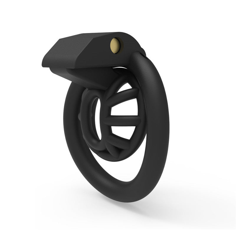 Black Resin Drain Trap Chastity Cage