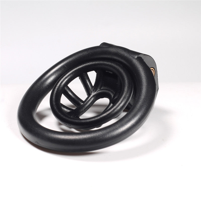 Black Resin Drain Trap Chastity Cage