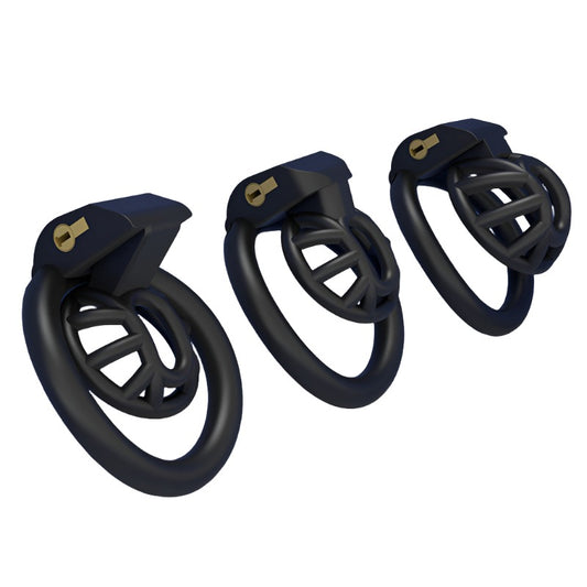 Black Resin Drain Trap Chastity Cage