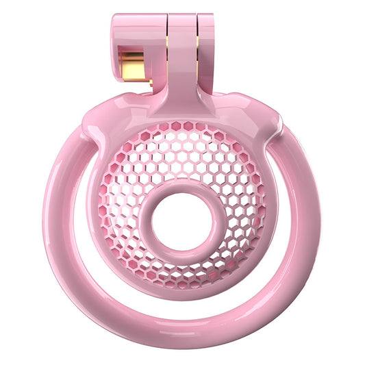 Pink Resin Net Chastity Cage