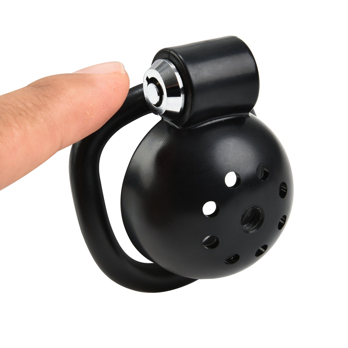 Black Resin Pepper Pot Chastity Cage