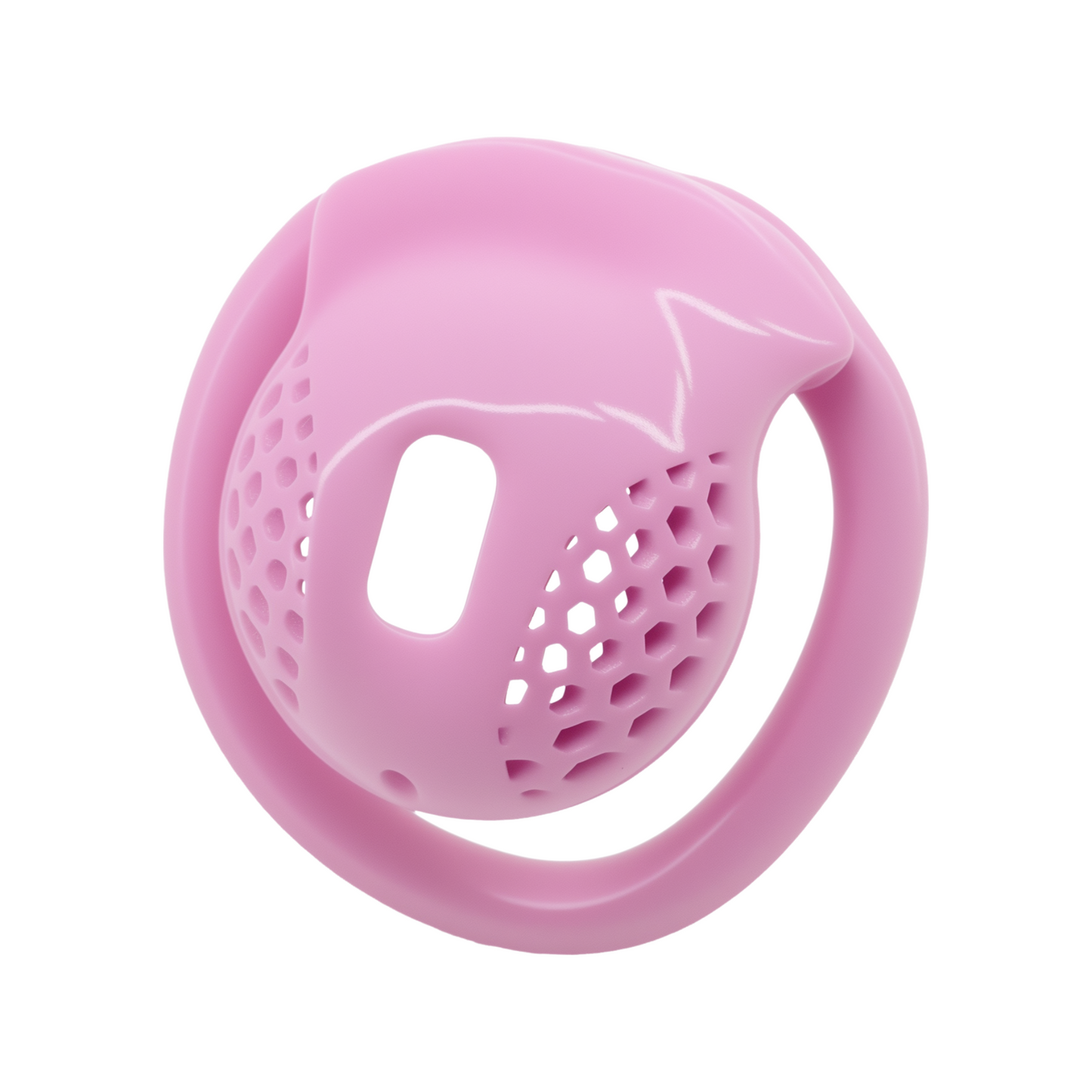 Pink Resin Hub Micro Chastity Cage