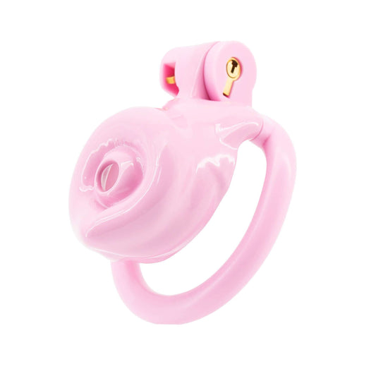 Pink Resin Puppy Play Chastity Cage at Cock Cages UK