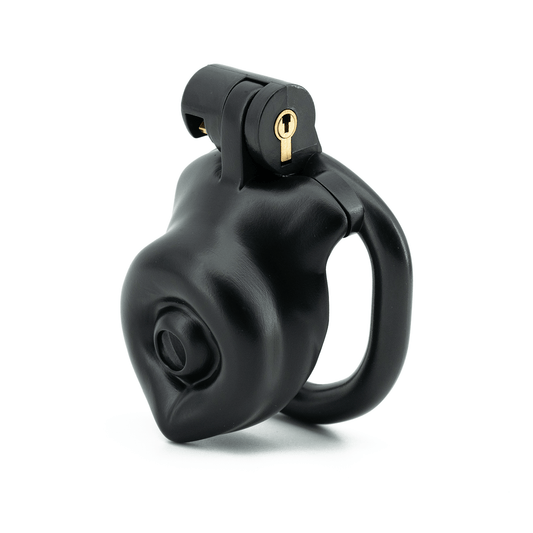 Black Resin Puppy Play Chastity Cage at Cock Cages UK