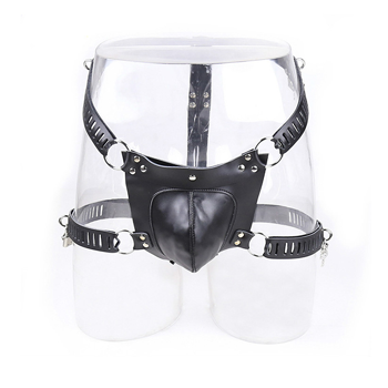 Vegan Leather BDSM Pouch Chastity Belt