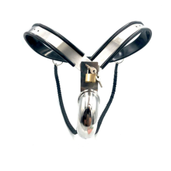 Silicone & Steel Chastity Belt at Cock Cages UK