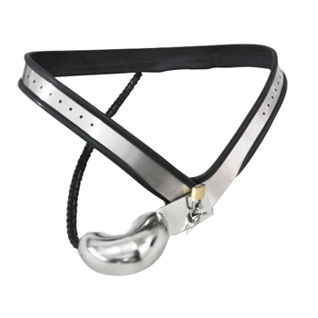Silicone & Steel Chastity Belt at Cock Cages UK