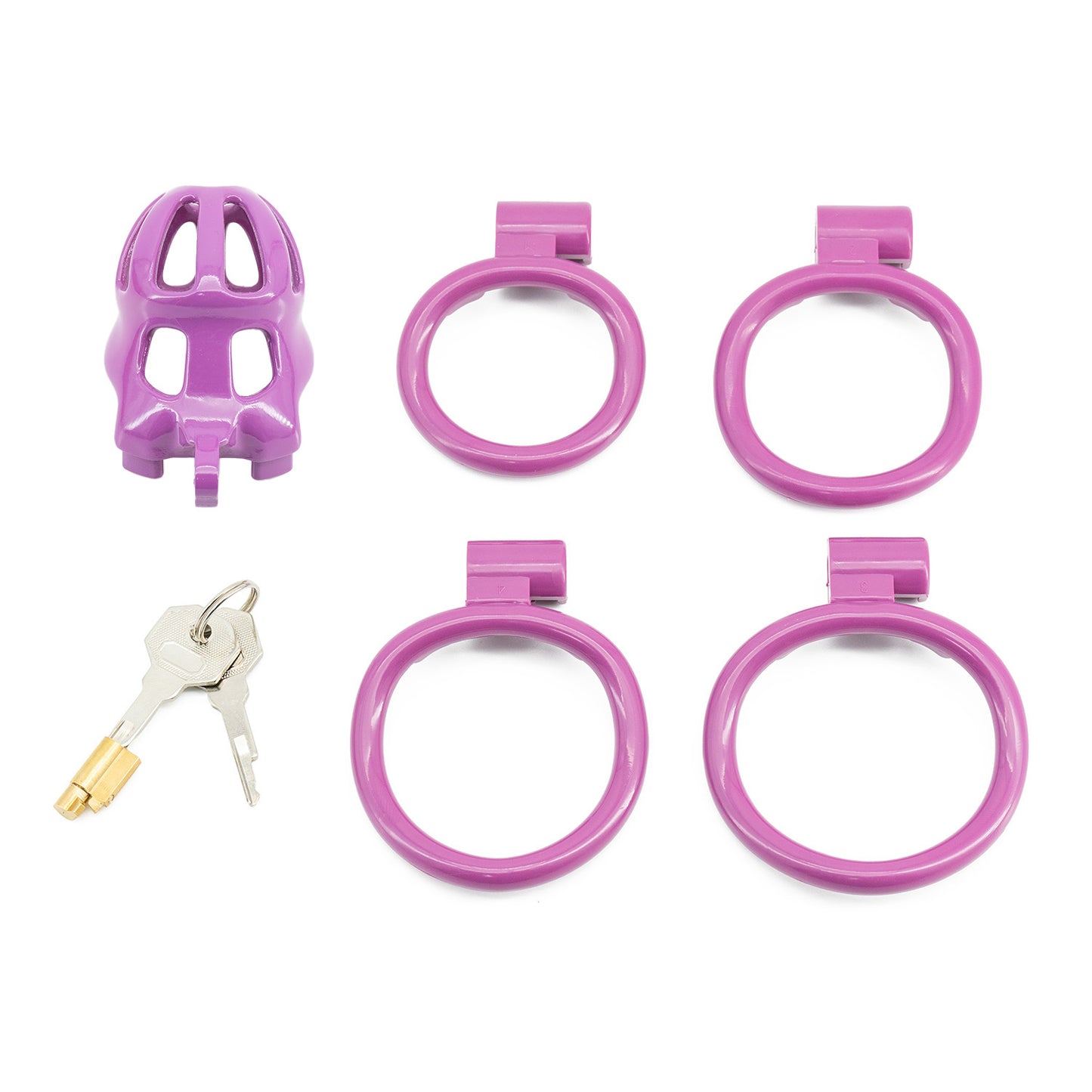 Dark Pink Resin Hive Chastity Cage - Nano
