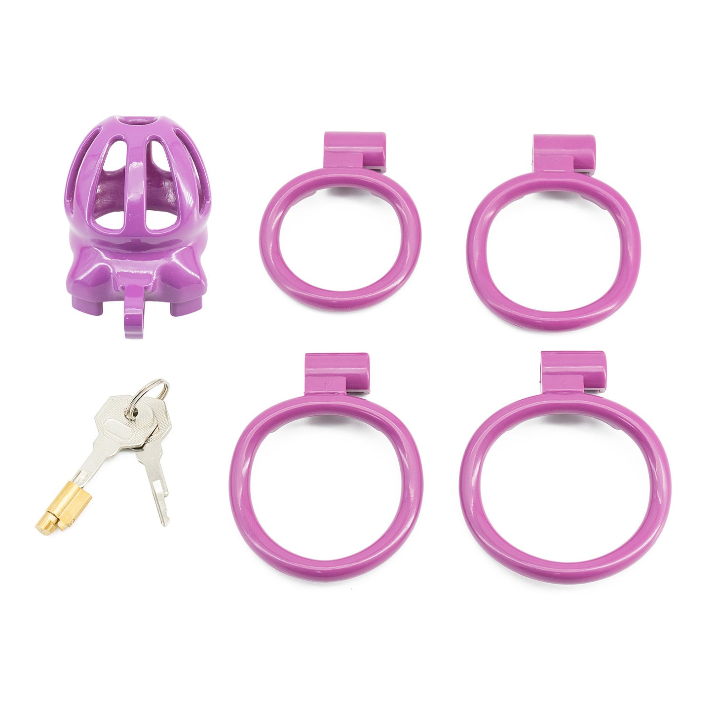 Dark Pink Resin Hive Chastity Cage - Nub