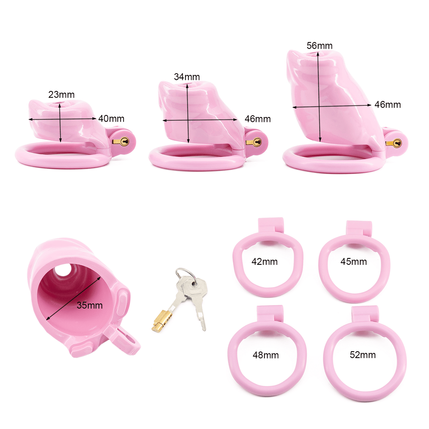 Pink Resin Puppy Play Chastity Cage at Cock Cages UK