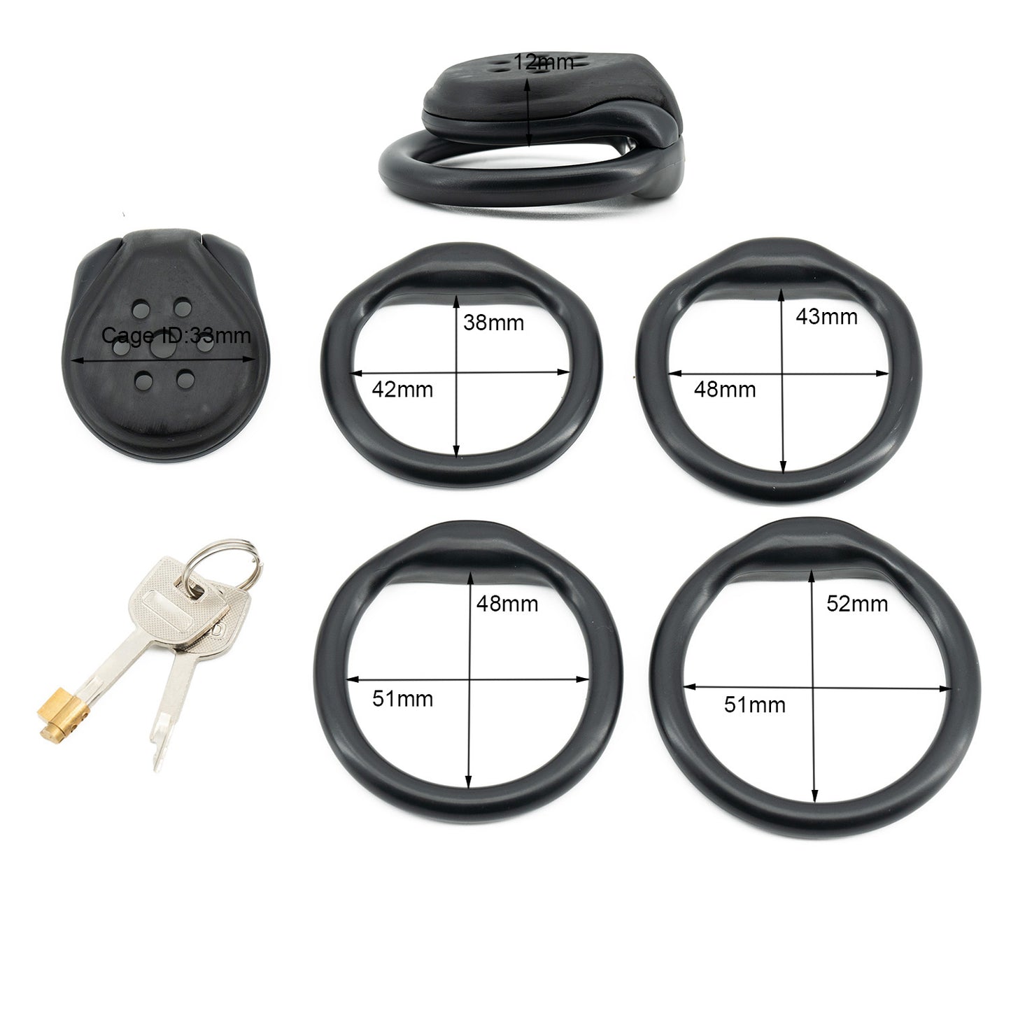Black Resin Manhole Micro Chastity Cage at Cock Cages UK