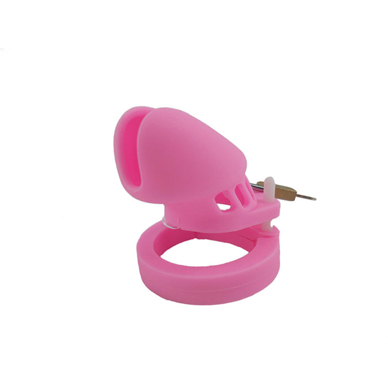 20% OFF Pink Silicone Chastity Cage - Small