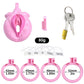 PInk Resin Pussy Chastity Cage