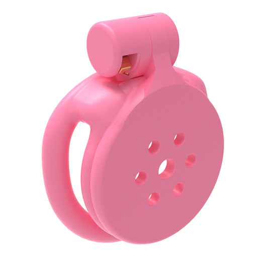 Pink Resin Manhole Chastity Cage