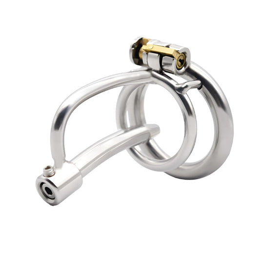 Stainless Steel Ringed Chastity Penis Plug - penisplug.co.uk