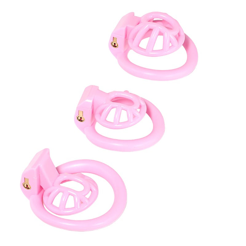 Pink Resin Drain Trap Chastity Cage