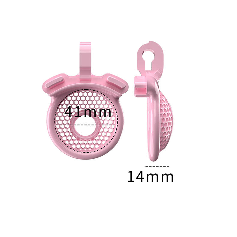 Pink Resin Net Chastity Cage