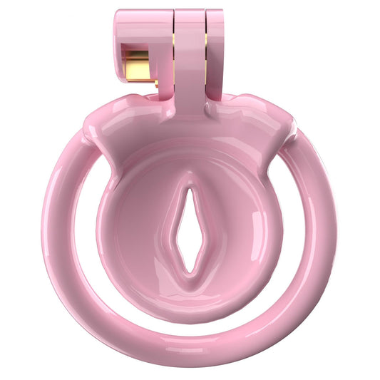 Pink Resin Slit Chastity Cage