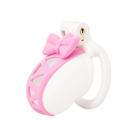 Pink Ribbon Nub Chastity Cage