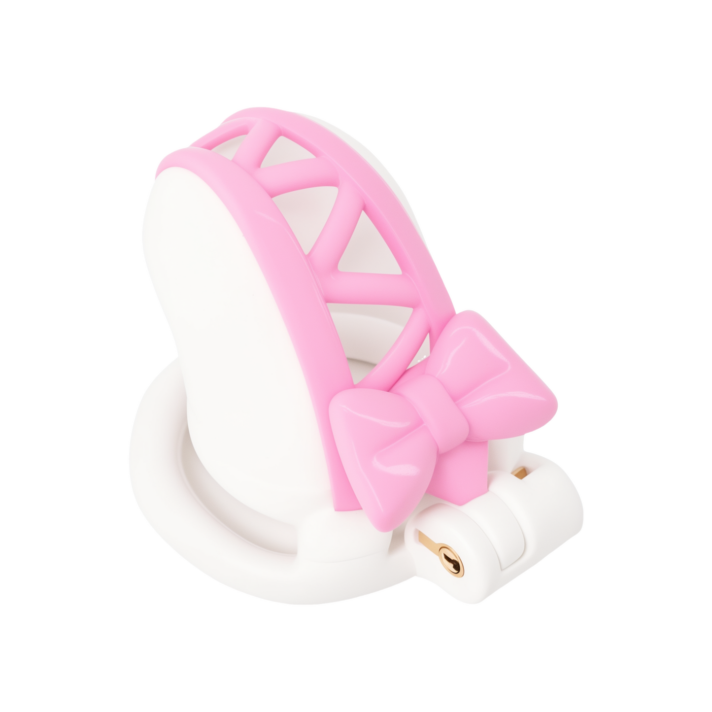 Pink Ribbon Nub Chastity Cage