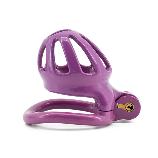 Dark Pink Resin Hive Chastity Cage - Nub
