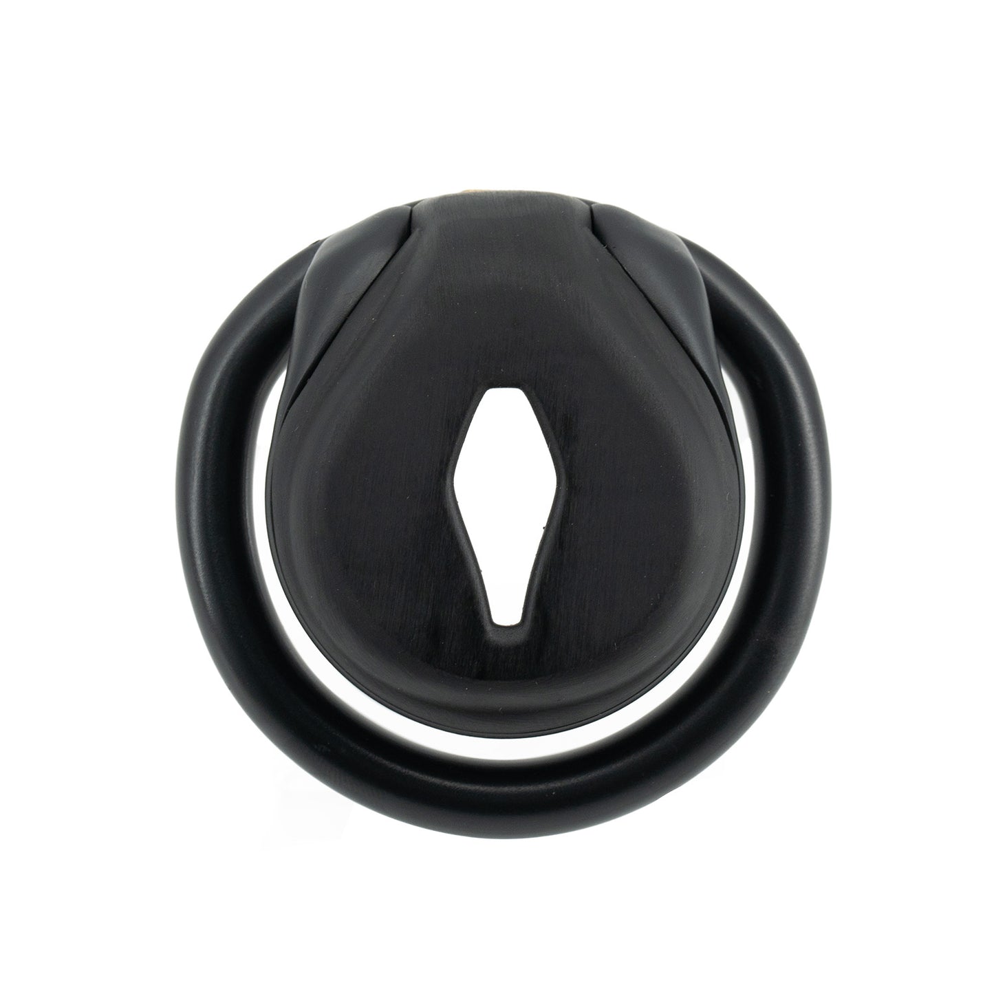 Black Resin Slit Micro Chastity Cage at Cock Cages UK