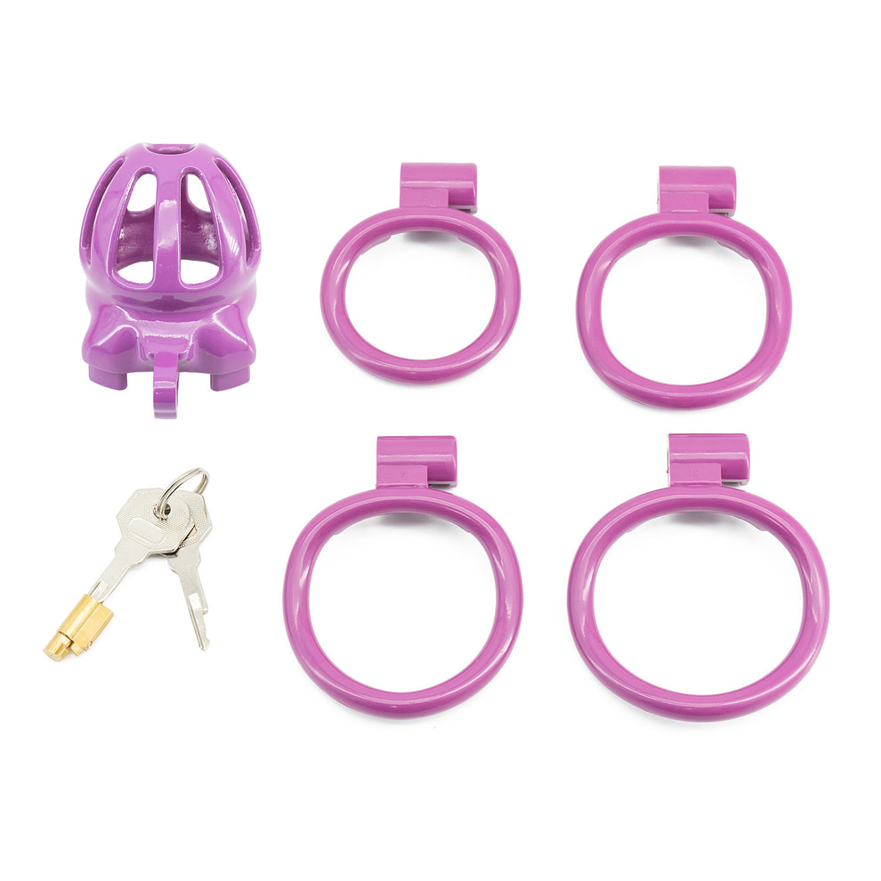Dark Pink Resin Hive Chastity Cage - Nub | Cock Cages UK