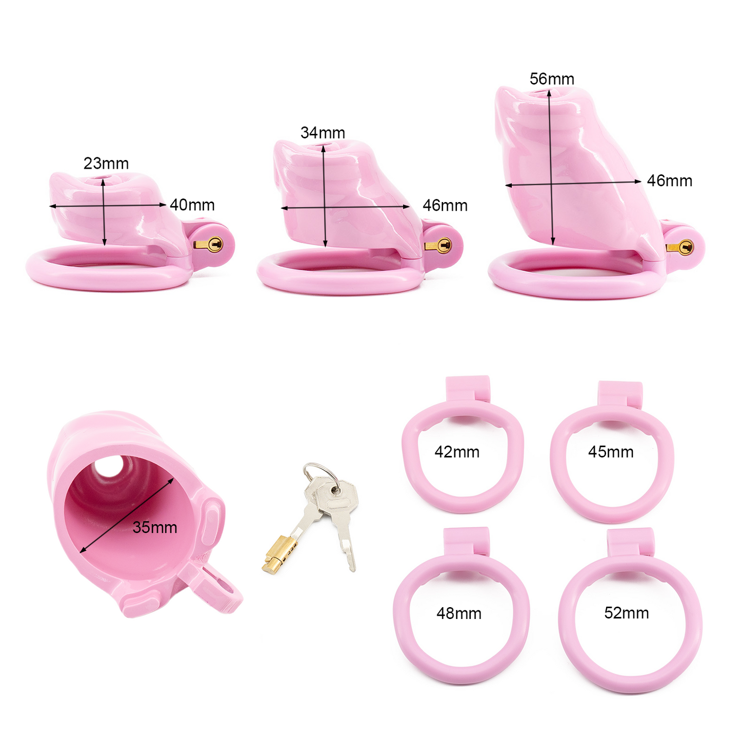 Pink Resin Puppy Play Chastity Cage