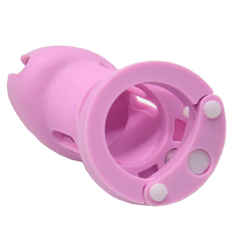 20% OFF Pink Silicone Chastity Cage - Large